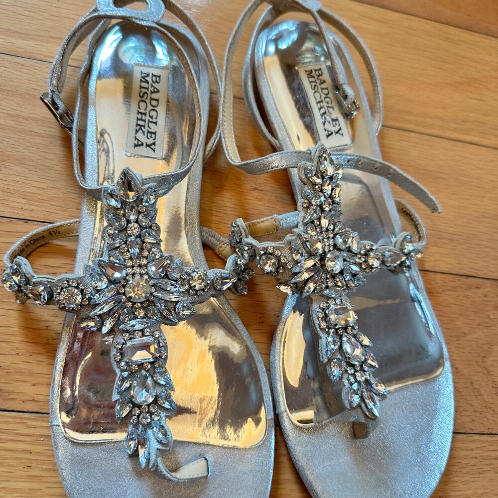 Badgley Mischka Cara Sandals with Embellishments